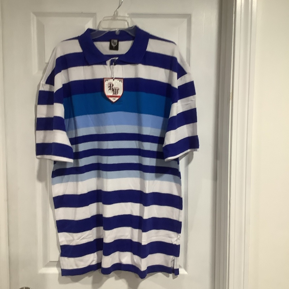 Regal wear Men's Size Large Blue Short Sleeve Polo